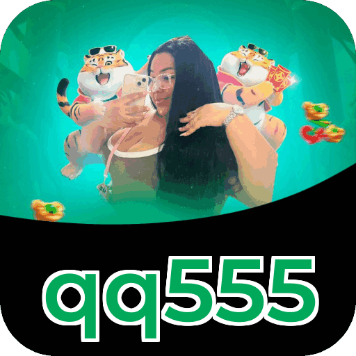 Interface do aplicativo qq555 mostrando jogos disponíveis no iOS e Android